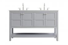 Elegant VF16454DGR - Vanity Cabinet 4dr 54"x22"x34" Grey