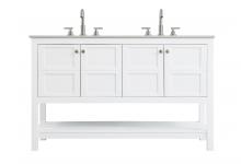 Elegant VF16454DWH - Vanity Cabinet 4dr 54"x22"x34" White