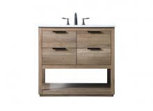 Elegant VF19236NT - Vanity Cabinet 4Dw 36x22x34 Natural Oak