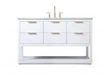 Elegant VF19254WH - Vanity Cabinet 5Dw 54x22x34 White