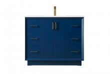 Elegant VF19642BL - Hayes Vanity Cabinet 6Dw 2Dr 42"W x 22"D x 35"H blue
