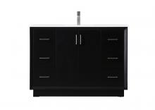 Elegant VF19648BK - Hayes Vanity Cabinet 6Dw 2Dr 48"W x 22"D x 35"H black
