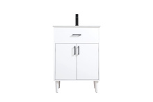 Elegant VF25024MWH - Vanity Cabinet 2Dr W24''XD19''xH34" WH