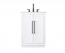 Elegant VF29024WH - Vanity Cabinet 2Dr W24"xD19"xH34" White
