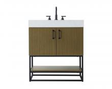 Elegant VF29230MCB - Vanity Cabinet 2Dr 30x21.5x34 Chestnut Brown