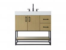 Elegant VF29236MHB - Vanity Cabinet 2Dr 2Dw 36x21.5x34 Honey Brown