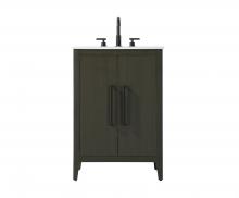 Elegant VF29324MMB - Vanity Cabinet 2Dr 24x21.5x35 Mocha Brown