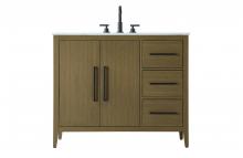 Elegant VF29342MCB - Vanity Cabinet 2Dr 3Dw 42x21.5x35 Chestnut Brown