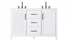 Elegant VF29554DWH - Vanity Cabinet 2Dr 3Dw 54x21.5x35 White