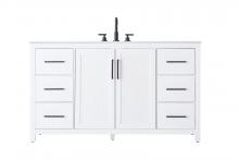 Elegant VF29560WH - Vanity Cabinet 2Dr 6Dw 60x21.5x35 White