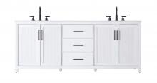 Elegant VF29584DWH - Vanity Cabinet 4Dr 3Dw 84x21.5x35 White
