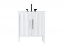 Elegant VF29630WH - Vanity Cabinet 2Dr 30x21.5x35 White