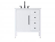 Elegant VF29632WH - Vanity Cabinet 1Dr 3Dw 32x21.5x35 White