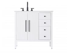 Elegant VF29636WH - Vanity Cabinet 2Dr 3Dw 36x21.5x35 White