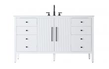 Elegant VF29660WH - Vanity Cabinet 2Dr 6Dw 60x21.5x35 White