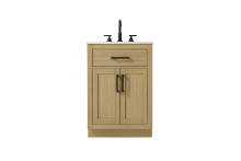 Elegant VF29724MHB - Vanity Cabinet 2Dr1Dw 24"W x 22"D x 35''H Honey Brown