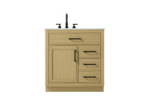Elegant VF29732MHB - Vanity Cabinet 1Dr3Dw 32"W x 22"D x 35''H Honey Brown