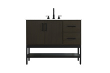 Elegant VF60742MMB - Vanity Cabinet 2Dr2Dw 42"x22"x34" Mocha Brown