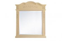 Elegant VM3001LT - Wood frame mirror 32 inch x 38 inch in Light Antique Beige