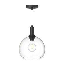 Alora Lighting PD506210MBCL - Castilla 10-in Clear Glass/Matte Black 1 Light Pendant