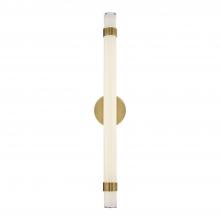 Alora Lighting WV324230VBGO-UNV - Madison 30-in Vintage Brass/Glossy Opal LED Wall/Vanity