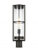 Visual Comfort & Co. Studio Collection 8226701EN7-71 - Alcona transitional 1-light LED outdoor exterior post lantern in antique bronze Finish
