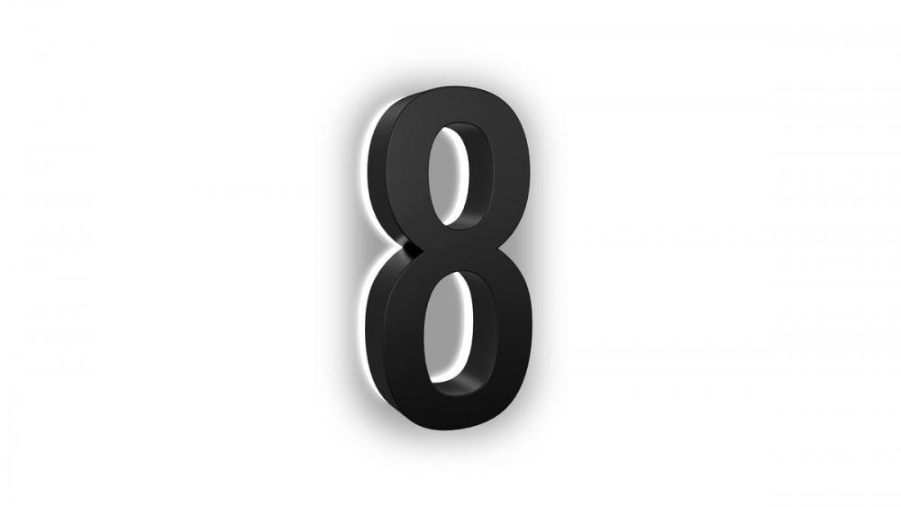 ABS Polymer Lumanumber 7" Black #8