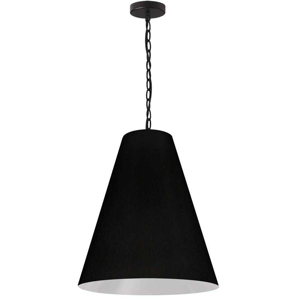 1LT Anaya Medium Pendant, MB w/ BK Shade
