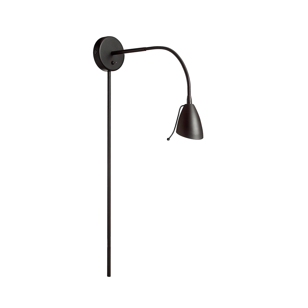 1LT Halogen Wall Lamp, Matte Black
