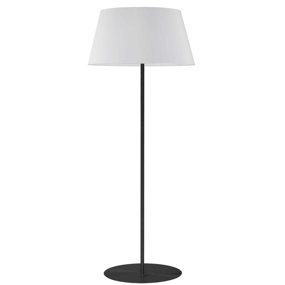 1LT Rnd Base Floor Lamp, MB w/ WH Shade