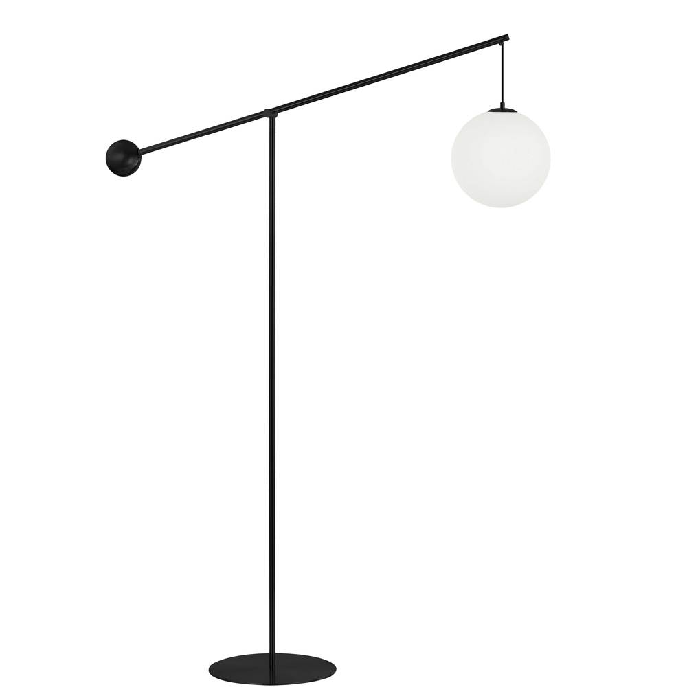 1LT Incandescent Floor Lamp, MB w/ Opal Glass