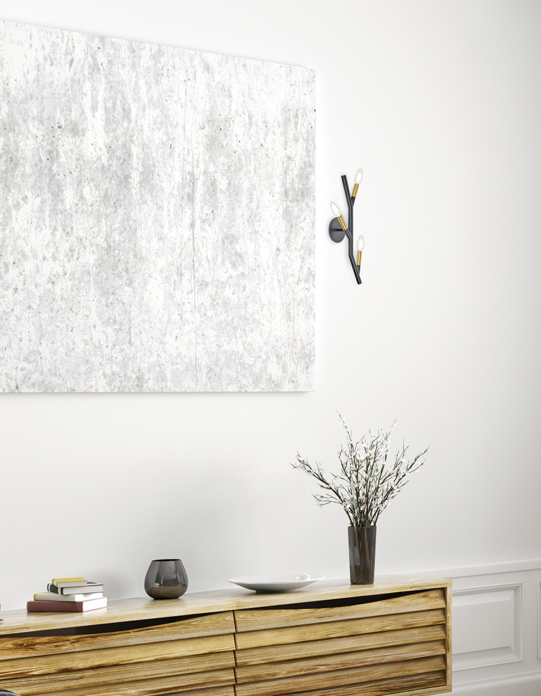 3LT Wall Sconce, MB & AGB Finish