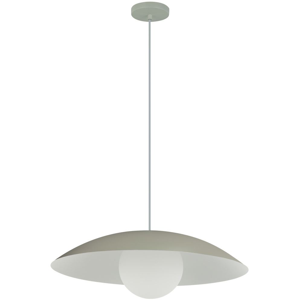 1 Light Pendant, Matte Linen w/ Opal Glass