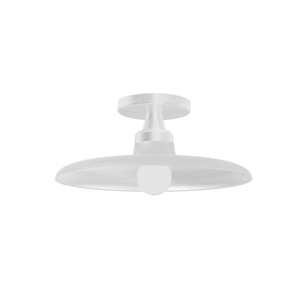 1 Light Semi-Flush Mount, Matte White
