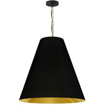 Dainolite ANA-L-AGB-698 - 1LT Anaya Large Pendant, AGB w/ BK/GLD Shade