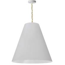 Dainolite ANA-L-AGB-790 - 1LT Anaya Large Pendant, AGB w/ WH Shade