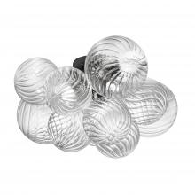 Dainolite CLZ-143FH-MB - 3LT Flush Mount, MB w/ CLR Spiral Glass