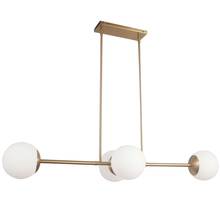 Dainolite DAY-484HP-AGB - 4LT Halogen Horiz Pendant, AGB w/ WH Opal Glass