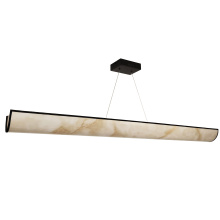 Dainolite NNA-5130LEDHP-MB-ALB - 30W Horizontal Pendant, Matte Black w/ Marble Alabaster Shade
