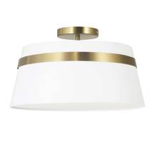 Dainolite SYM-153SF-AGB-WH - 3LT Semi-Flush Mount, AGB w/ WH Shad