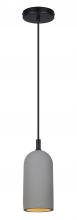 Canarm IPL729B01BK-GY - JACK 60-Watt 1 Light Grey Contemporary Pendant with Grey Cement Shade