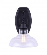 Canarm IWL505B01BK - Farrell 1 Light Sconce, Black Finish