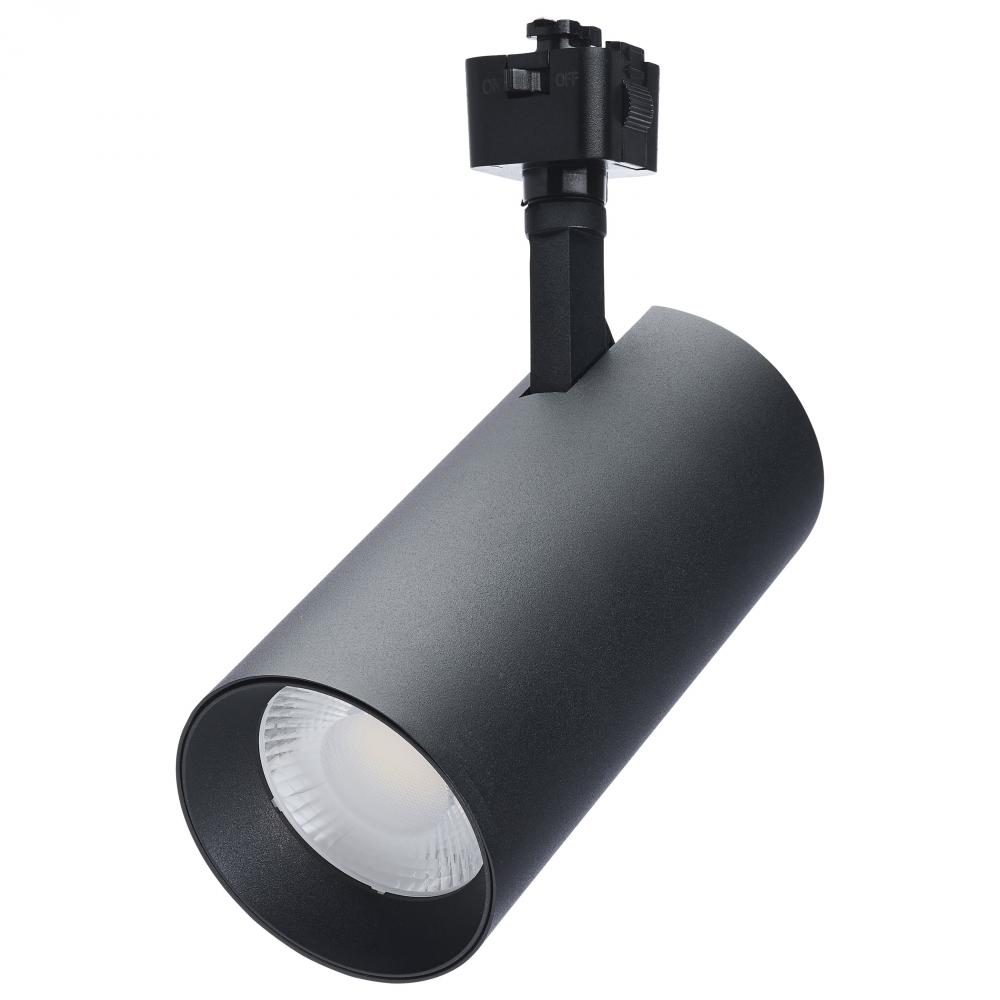 30 Watt LED Track Head; 36 Degree Beam Spread; J-Style Track; 5 CCT Selectable; Matte Black Finish