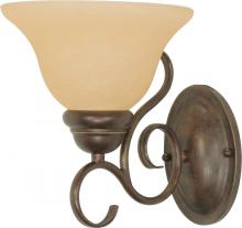 NUVO 60/1032 - Castillo - 1 Light Wall Sconce with Champagne Linen Washed Glass - Sonoma Bronze Finish