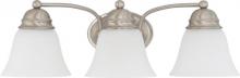 NUVO 60/3266 - Empire - 3 Light 21" Vanity with Frosted White Glass - Brushed Nickel Finish