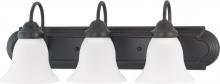 NUVO 60/3352 - 3-Light Vanity Light Fixture in Mahogany Bronze Finish with Frosted Glass and (3) 13W GU24 Lamps