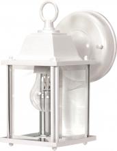 NUVO 60/3463 - 1 Light; 8-5/8 in.; Wall Lantern; Cube Lantern with Clear Beveled Glass; Color retail packaging