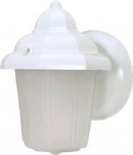 NUVO 60/3466 - 1 Light; 8-7/8 in.; Wall Lantern; Hood Lantern with Satin Frosted Glass; Color retail packaging