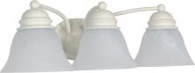 NUVO 60/354 - Empire - 3 Light 21" Vanity with Alabaster Glass - Textured White Finish