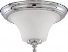 NUVO 60/4271 - Teller - 2 Light Flush Dome with Frosted Etched Glass - Polished Chrome Finish